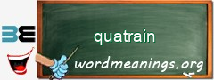 WordMeaning blackboard for quatrain